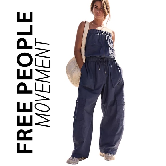 Free People Movement Shot Clock Onesie Twilight Tide Size Small NWT - Picture 1 of 9